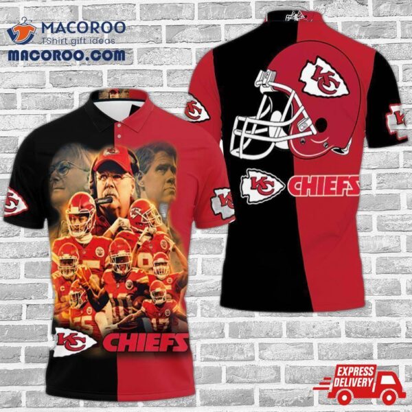 Kansas City Chiefs Afc West Division Champions Super Bowl 2021 Black & Red 3D Polo Shirt