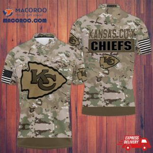 Kansas City Chiefs Camouflage Veteran 3D Polo Shirt