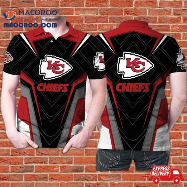 Kansas City Chiefs Logo All Over 3D Printed Gift For Fan Polo Shirt