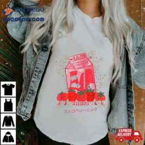 Kawaii Manga Anime Strawberry Flowers -cute Milk Shirt