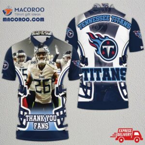 Kristian Fulton 26 Tennessee Titans Afc Division Champions Super Bowl 2021 3D Polo Shirt