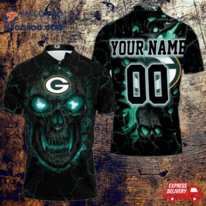 Lava Skull Green Bay Packers 3D Personalized Polo Shirt