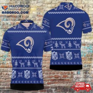 Los Angeles Rams Christmas 3D Polo Shirt Gift For Nfl Fans