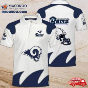 Los Angeles Rams Polo Shirts White Gift For Nfl Fans