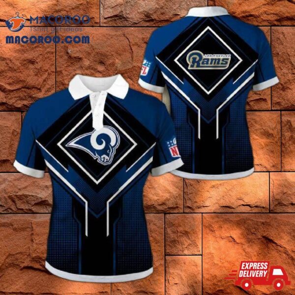 Los Angeles Rams Square Lattice Polo Shirt Gift For Nfl Fans