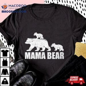 Mama Bear Cubs Twin T Mom Kids Tshirt