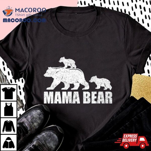 Mama Bear 2 Cubs Shirt Twin Tshirt Mom Kids