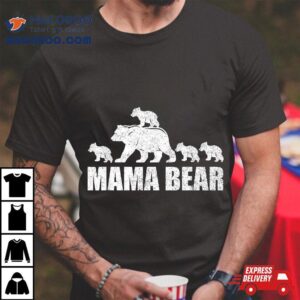 Mama Bear 4 Cubs Shirt Tshirt Mom Kid