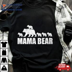 Mama Bear 5 Cubs Shirt Tshirt Mom Kid