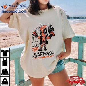 Marvel Deadpool Dad Sketch Father S Day Tshirt