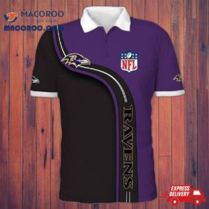 Men’s Baltimore Ravens Polo Shirt 3D