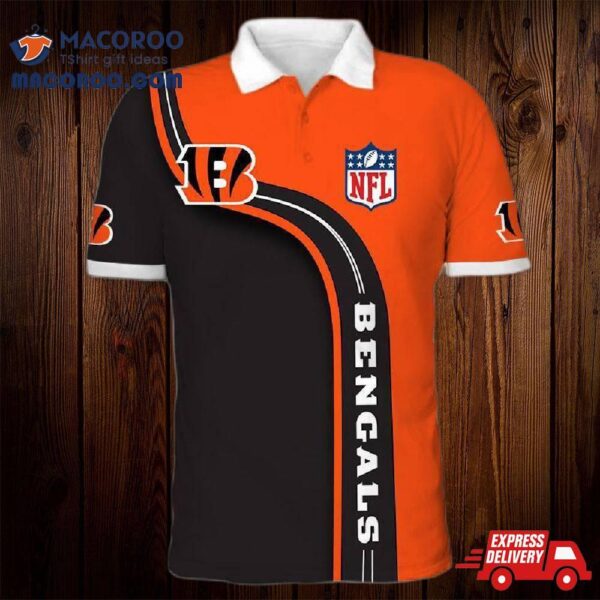 Men’s Cincinnati Bengals Polo Shirt 3D Gift For Nfl Fans