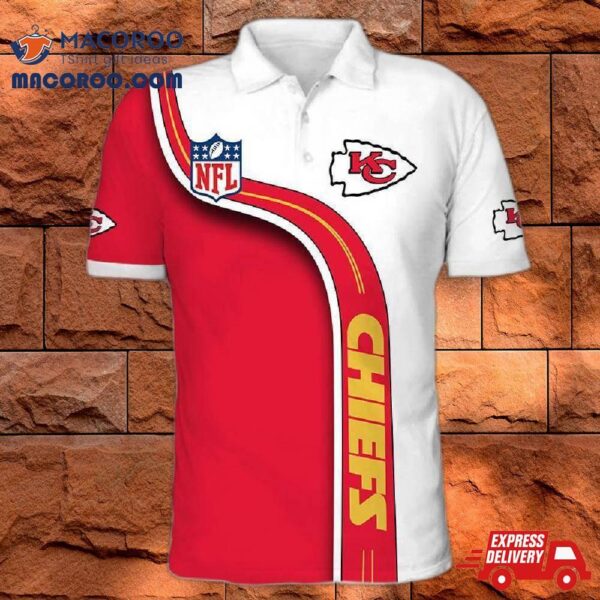 Men’s Kansas City Chiefs Polo Shirt 3D Gift For Nfl Fans