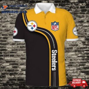 Men’s Pittsburgh Steelers Polo Shirt 3D