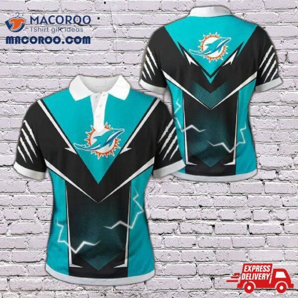 Miami Dolphins Flame Polo Shirt Gifts For Fans