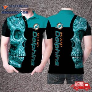 Miami Dolphins Nfl Skull 3D Printed Polo Shirt Gifts For Fans