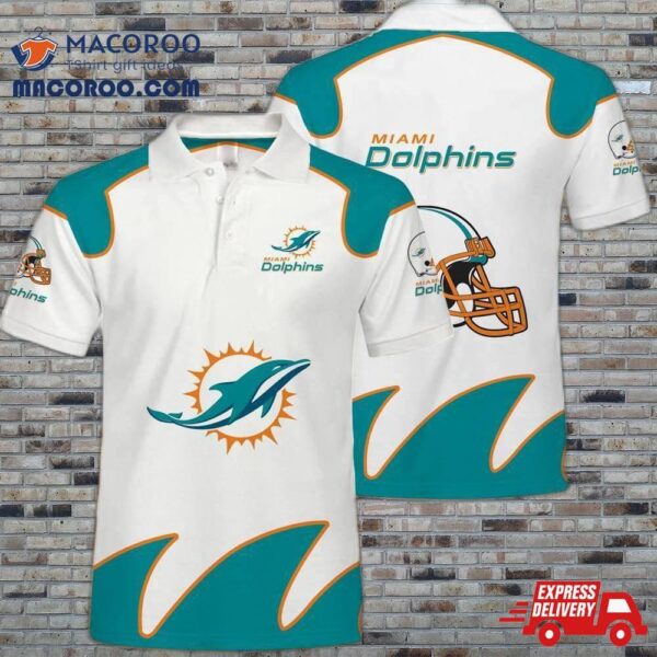 Miami Dolphins Polo Shirts White Gifts For Fans