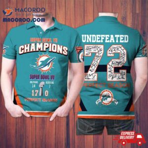 Miami Dolphins Super Bowl Vii Champions 1972 Season Undefeated For Fan 3D Printed Polo Shirt