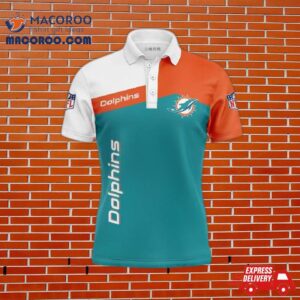 Miami Dolphins Women’s Button Up Polo Shirt Gifts For Fans