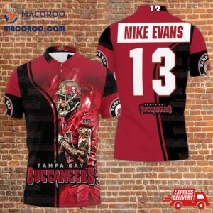 Mike Evans 13 Tampa Bay Buccaneers Nfc South Champions Division Super Bowl 2021 3D Polo Shirt