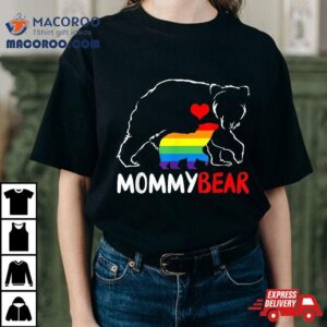 Mommy Bear Proud Mom Mama Rainbow Flag Lgbt Pride Mother Day Tshirt