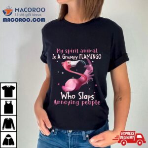 My Spirit Animal Is A Grumpy Flamingo Funny Lovers Shirt
