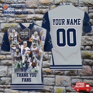 Nfc East Division Champions Dallas Cowboy Super Bowl 2021 Thank You Fans Personalized Polo Shirt