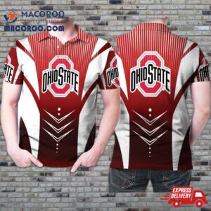 Ohio State Buckeyes Logo Arrow Pattern 3D Printed Gift For Fan Polo