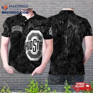 Ohio State Buckeyes Logo Cracked Ground 3D Printed Gift For Fan Polo