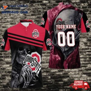 Ohio State Buckeyes Maiden Skull Fan 3D 2 Personalized Polo