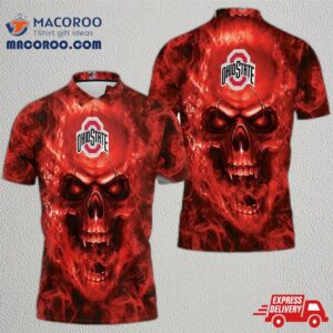 Ohio State Buckeyes Ncaa Fans Skull Polo Shirt