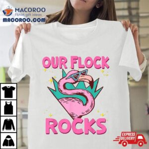 Our Flock Rocks Flamingo Matching Family Vacation Group Shirt