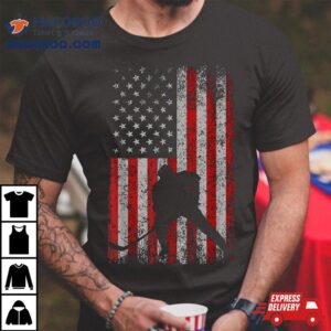 Patriotic American Flag Ice Hockey Gift Player Fan Shirt