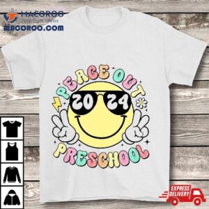 Peace Out Preschool Retro Smile Last Day Of School Tshirt