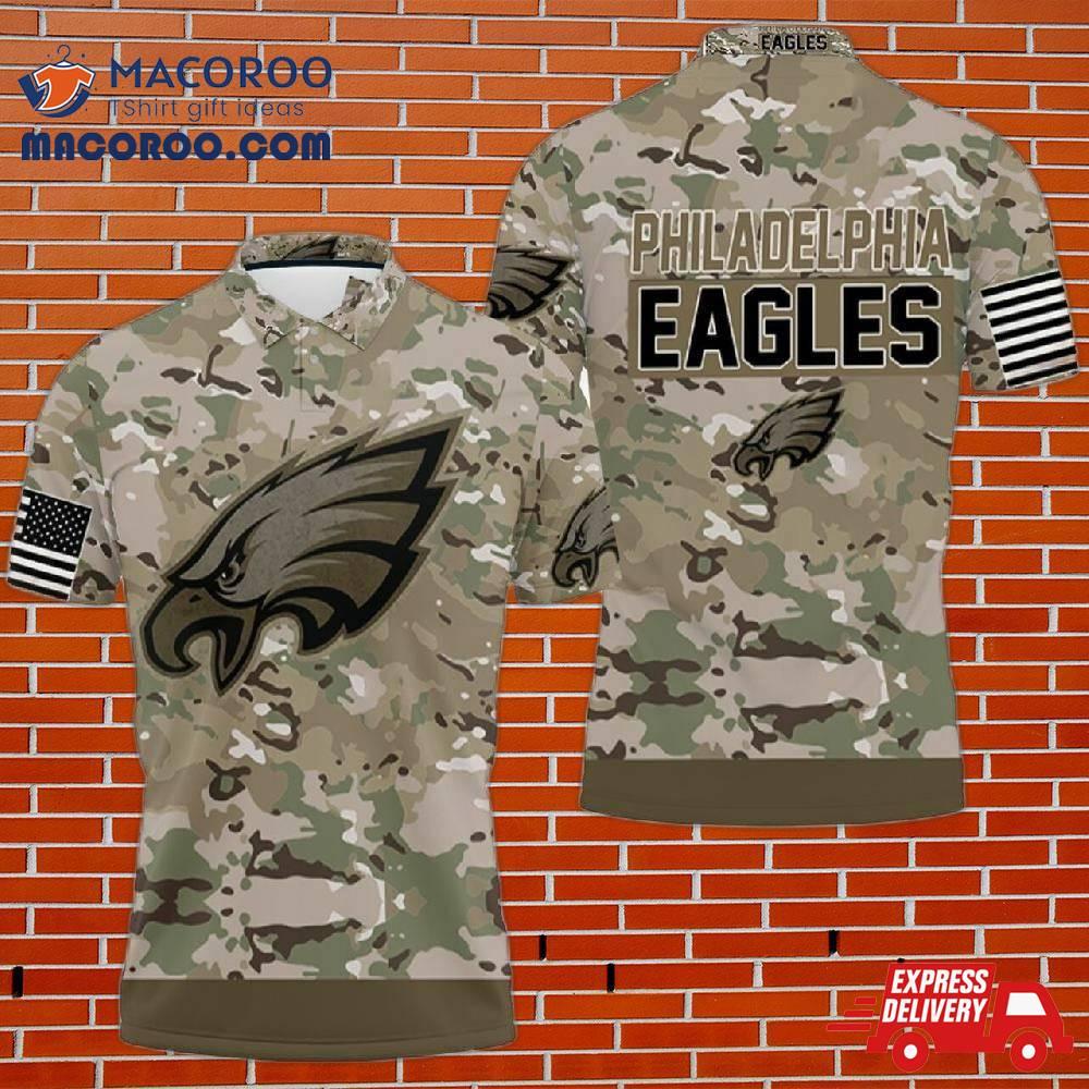 Philadelphia Eagles Camouflage Veteran 1 Personalized Polo Shirt Philadelphia Eagles Camouflage Veteran 1 Personalized Polo Shirt