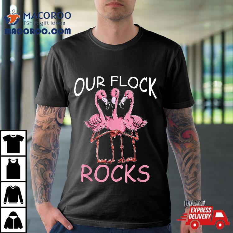 Pink Flamingo Costume Bird Our Flock Rocks Dancing Shirt Pink Flamingo Costume Bird Our Flock Rocks Dancing Shirt