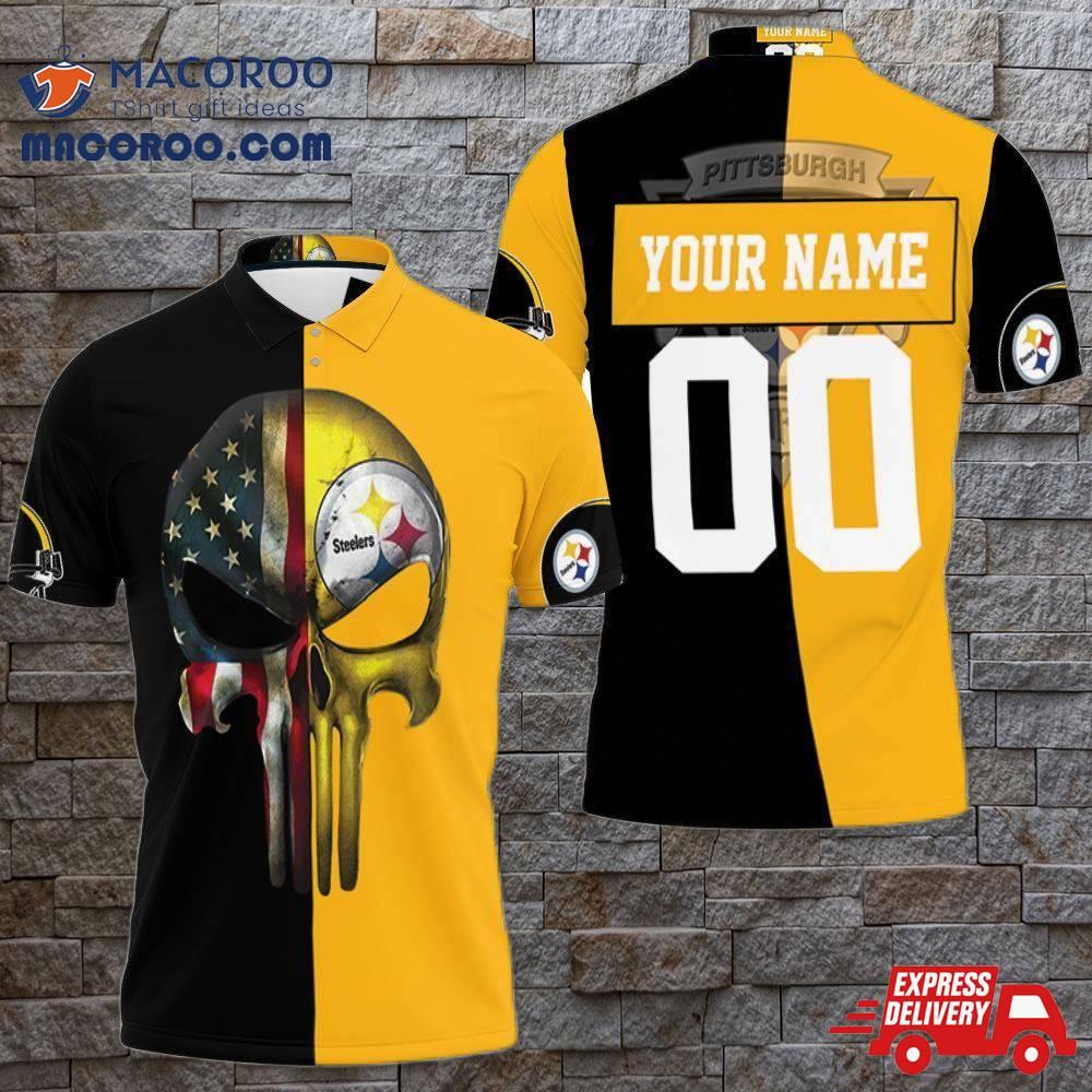 Pittsburgh Steelers American Skull 2020 Nfl Personalized Polo Shirt Pittsburgh Steelers American Skull 2020 Nfl Personalized Polo Shirt