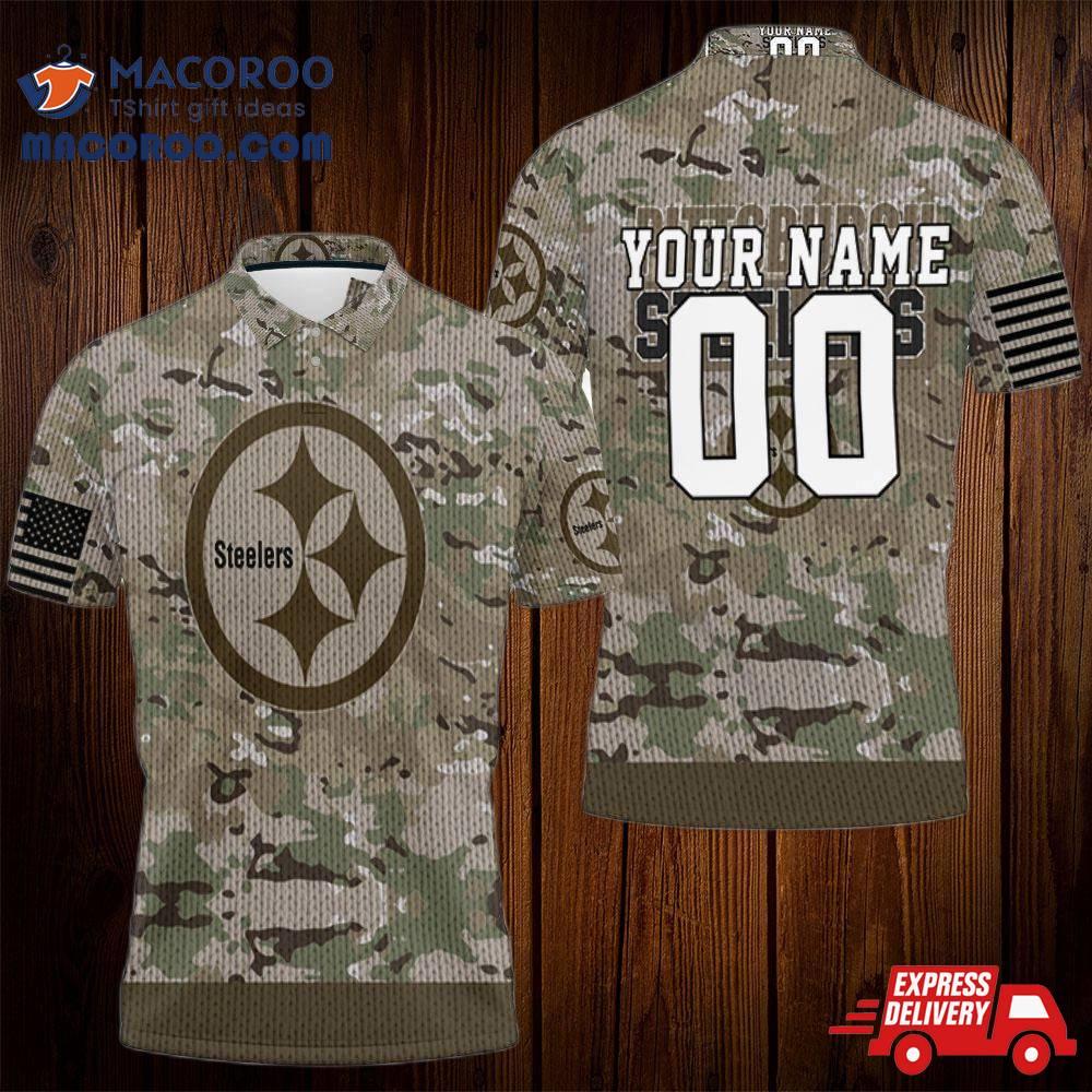 Pittsburgh Steelers Camouflage Pattern For Fan 3D Personalized Polo Shirt Pittsburgh Steelers Camouflage Pattern For Fan 3D Personalized Polo Shirt
