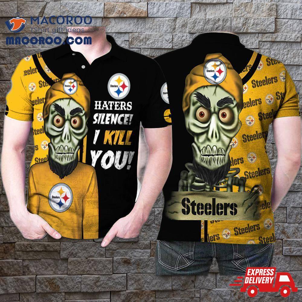 Pittsburgh Steelers Haters Silence I Kill You 3D Printed Gift For Fan 2 Polo Shirt Pittsburgh Steelers Haters Silence I Kill You 3D Printed Gift For Fan 2 Polo Shirt