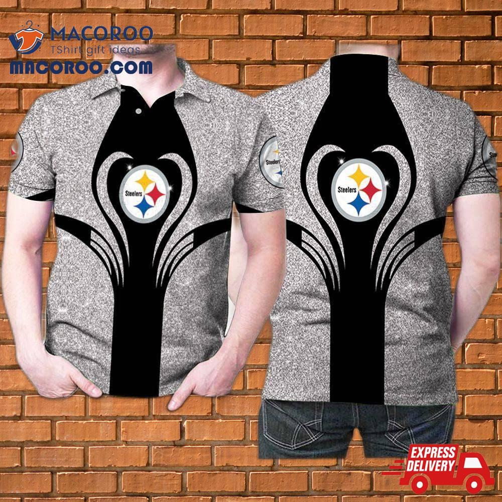 Pittsburgh Steelers Heart Logo Twinkle 3D Printed Gift For Fan 2 Polo Shirt Pittsburgh Steelers Heart Logo Twinkle 3D Printed Gift For Fan 2 Polo Shirt