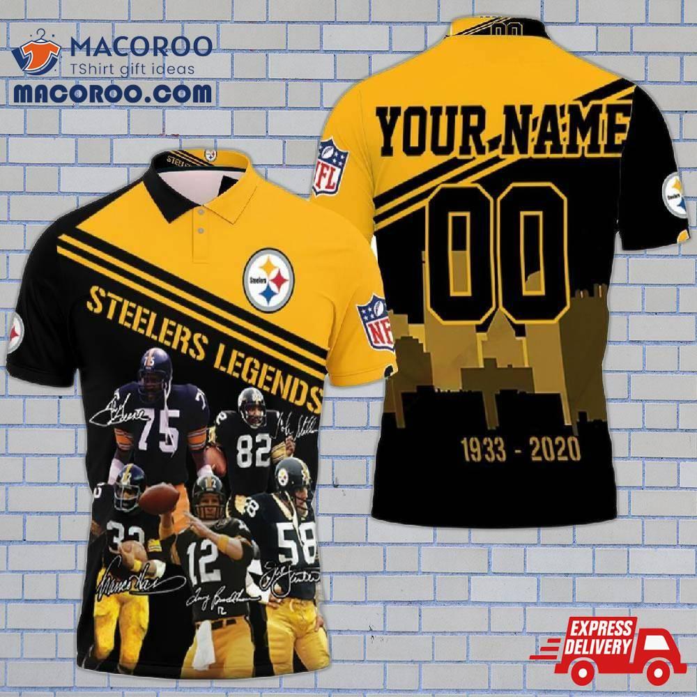 Pittsburgh Steelers Legends Signature 87th Anniversary For Fans Personalized Polo Shirt Pittsburgh Steelers Legends Signature 87th Anniversary For Fans Personalized Polo Shirt
