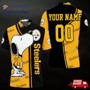 Pittsburgh Steelers Snoopy Personalized Polo Shirt