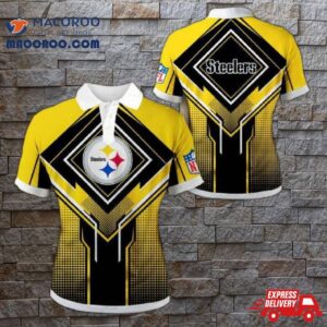 Pittsburgh Steelers Square Lattice Polo Shirt