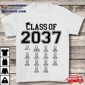 Pre-k Class Of 2037 Grow With Me First Day School Graduation Shirt 2 Pre K Class Of Grow With Me First Day School Graduation Tshirt