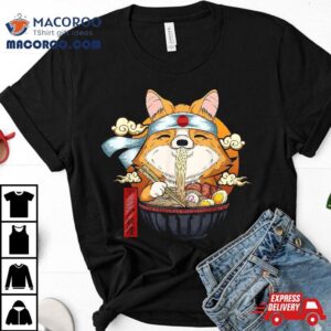 Ra Kawaii Corgi Puppy Japanese Noodles Anime Gift Shirt