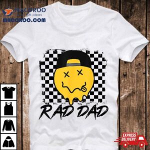 Rad Dad Funny Checkered Father’s Day Smile Face Shirt