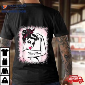 Rosie Pin Up Twin Mom Unbreakable Breast Cancer Awareness Shirt