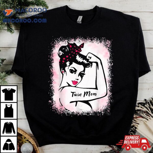 Rosie Pin Up Twin Mom Unbreakable Breast Cancer Awareness Shirt