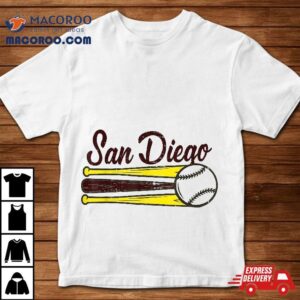 San Diego Baseball Vintage Distressed Tee Met At Gameday Tshirt