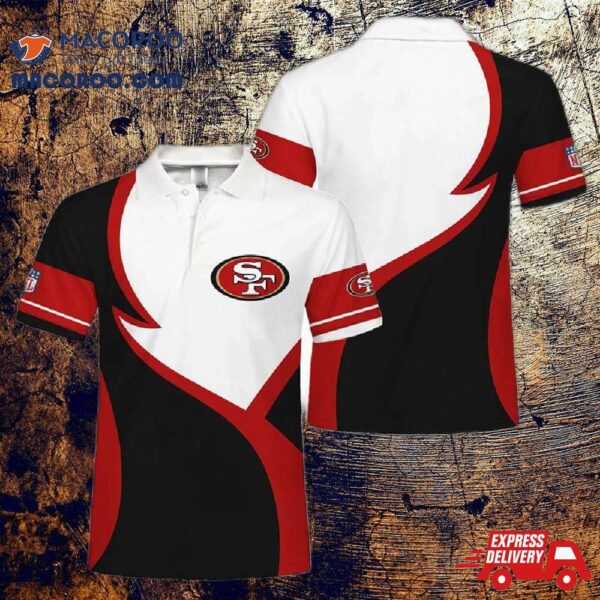 San Francisco 49ers Button Up Polo Shirt Gifts For Fans